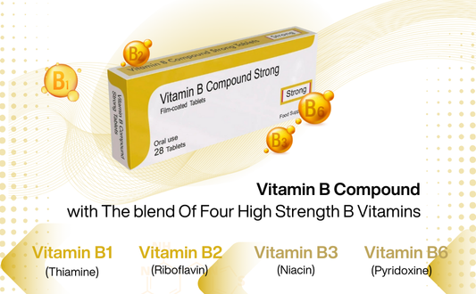 6 X Vitamin B Compound Complex Strong 28 Tablets