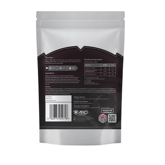 ZMA + Zinc Magnesium & Vitamin B6 180 Supplement Tablets