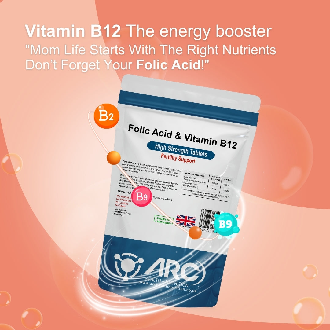 Folic Acid & Vitamin B12 Supplement Tablets