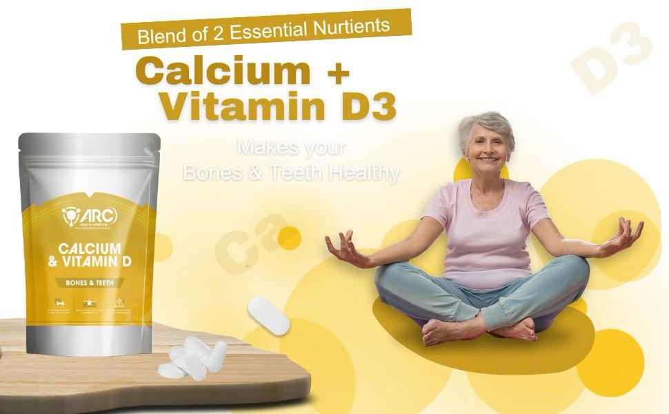Calcium and Vitamin D3 Supplement Tablets men & Women