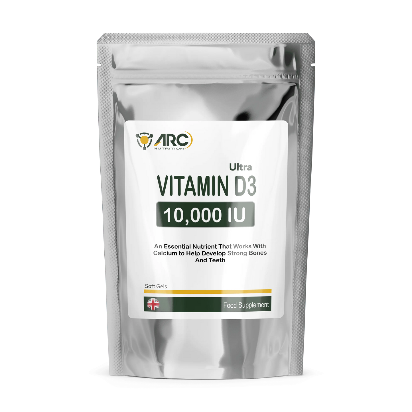 Vitamin D3 10000iu Cholecalciferol Tablets - Arc Health Nutrition UK Ltd