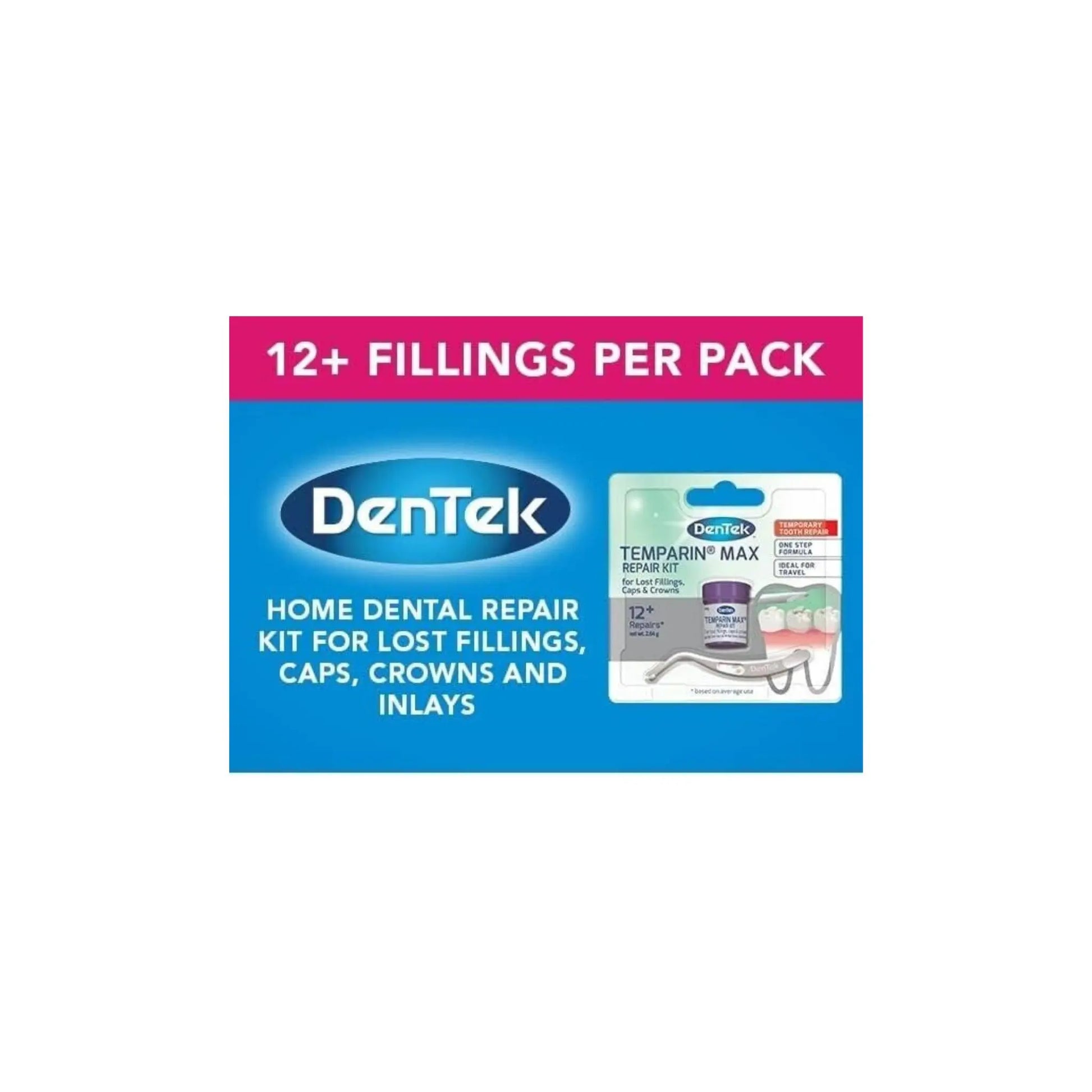 DenTek Temparin Max Home Dental Repair Kit for repairing - 12+/ 13+ Repairs Dentek