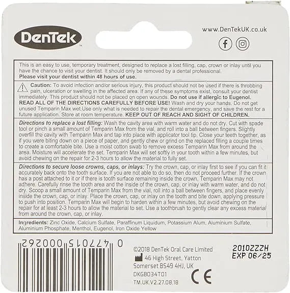 DenTek Temparin Max Home Dental Repair Kit