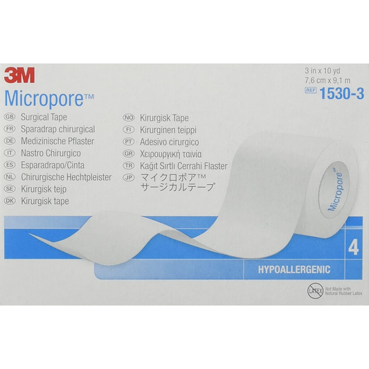 Micropore Adhesive Tape | 7.5cm x 9.1m | Pack of 4