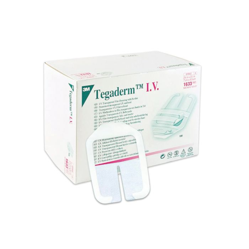 3M Tegaderm I.V Transparent Film Dressing with Border | 7 x 8.5cm | Pack of 100