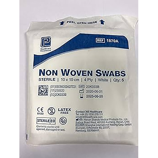 Non-Woven Swabs | 10 x 10cm | Sterile | Pack of 40