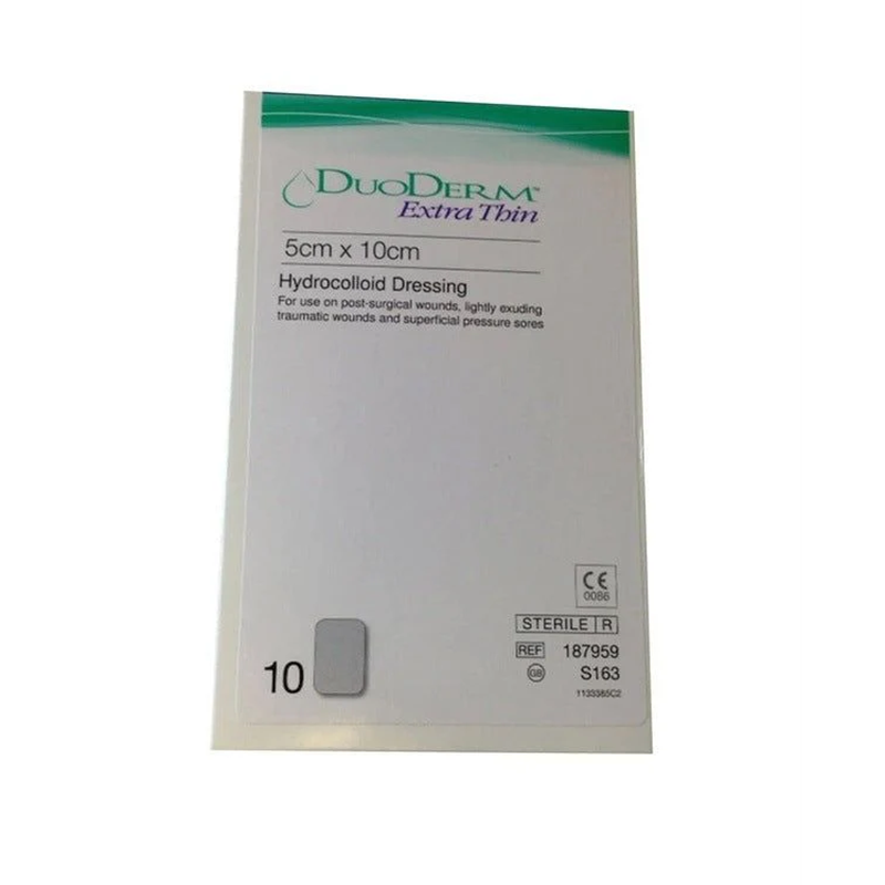 DuoDERM Extra Thin Hydrocolloid Dressing | 5 x 10cm | Pack of 10