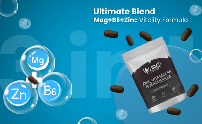 ZMA + Zinc Magnesium & Vitamin B6 180 Supplement Tablets