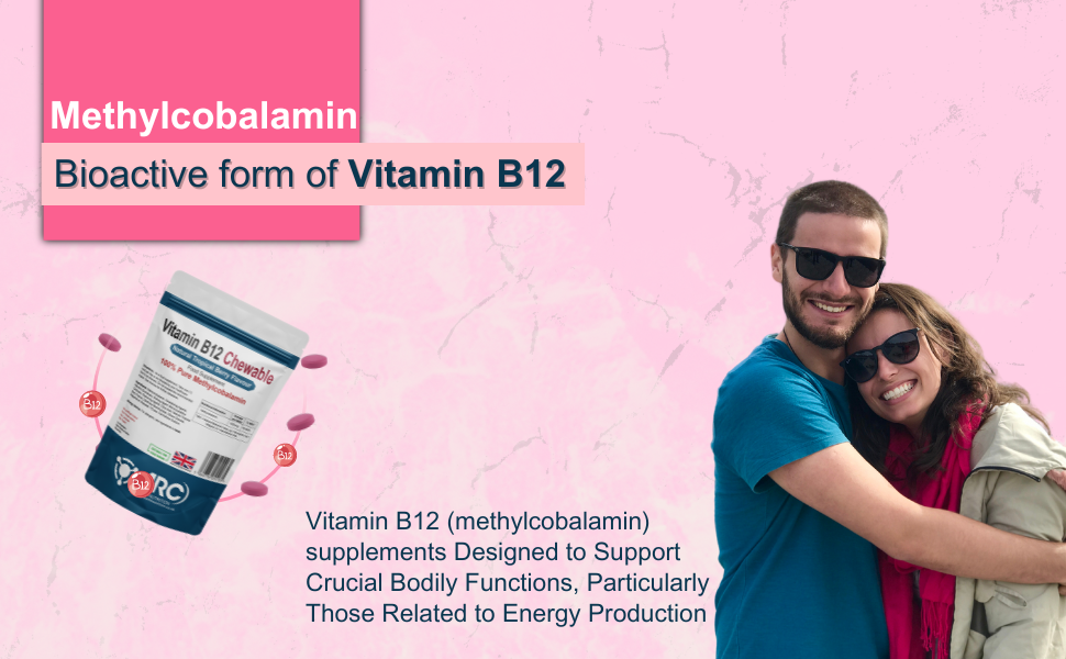 Sugar Free Tropical Berry Flavoured Chewable Vitamin B12 Tablets