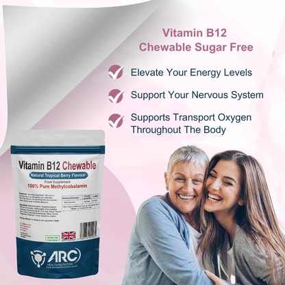 Sugar Free Tropical Berry Flavoured Chewable Vitamin B12 Tablets