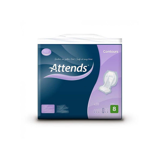 Attends Contours Regular 8 | Pack of 28