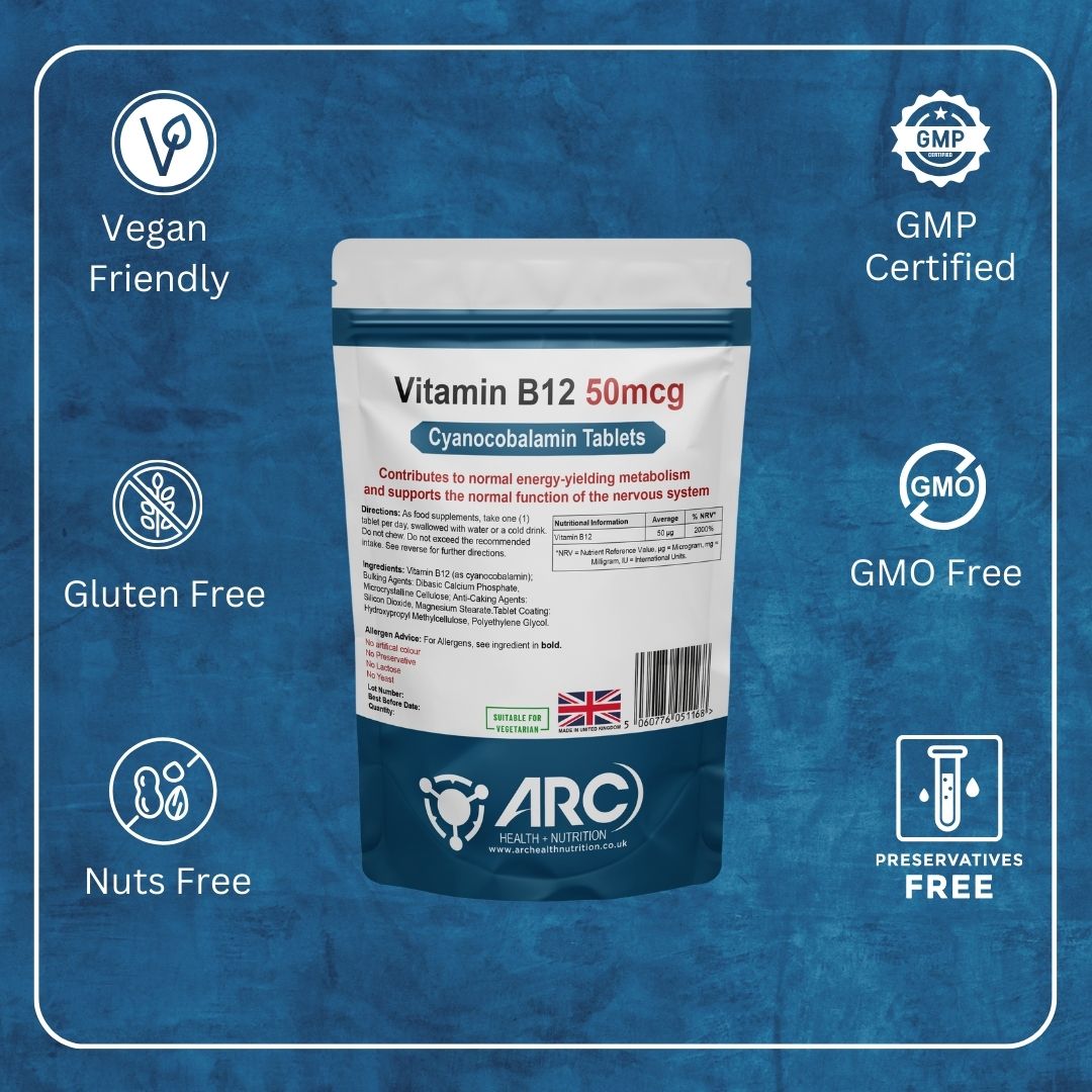 Vitamin B12 Cyanocobalamin Tablets 50mcg Tablets