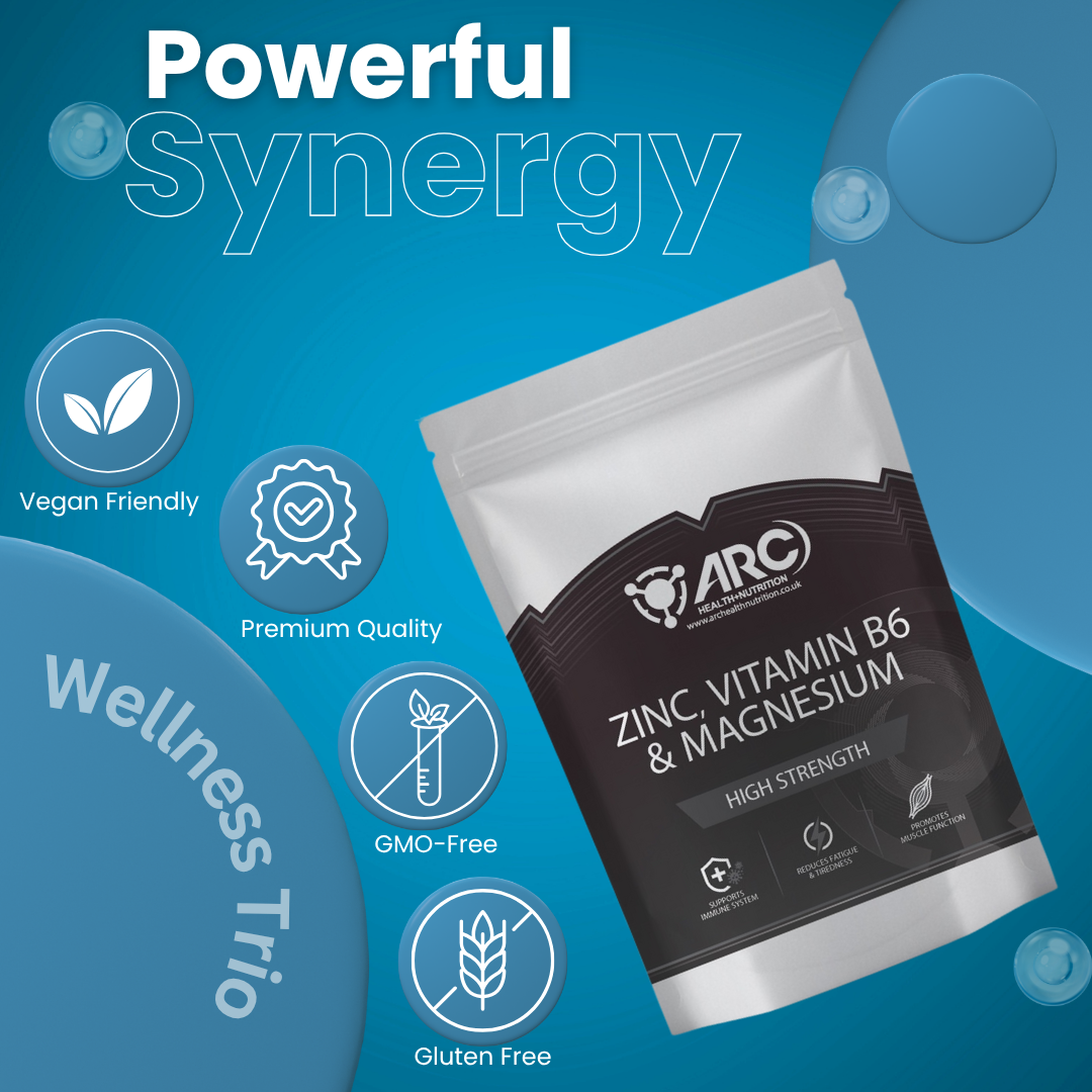 ZMA + Zinc Magnesium & Vitamin B6 180 Supplement Tablets