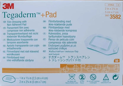 3m Tegaderm Transparent Film Dressing Pad 3M, 5 cm x 7 cm (Pack of 50)