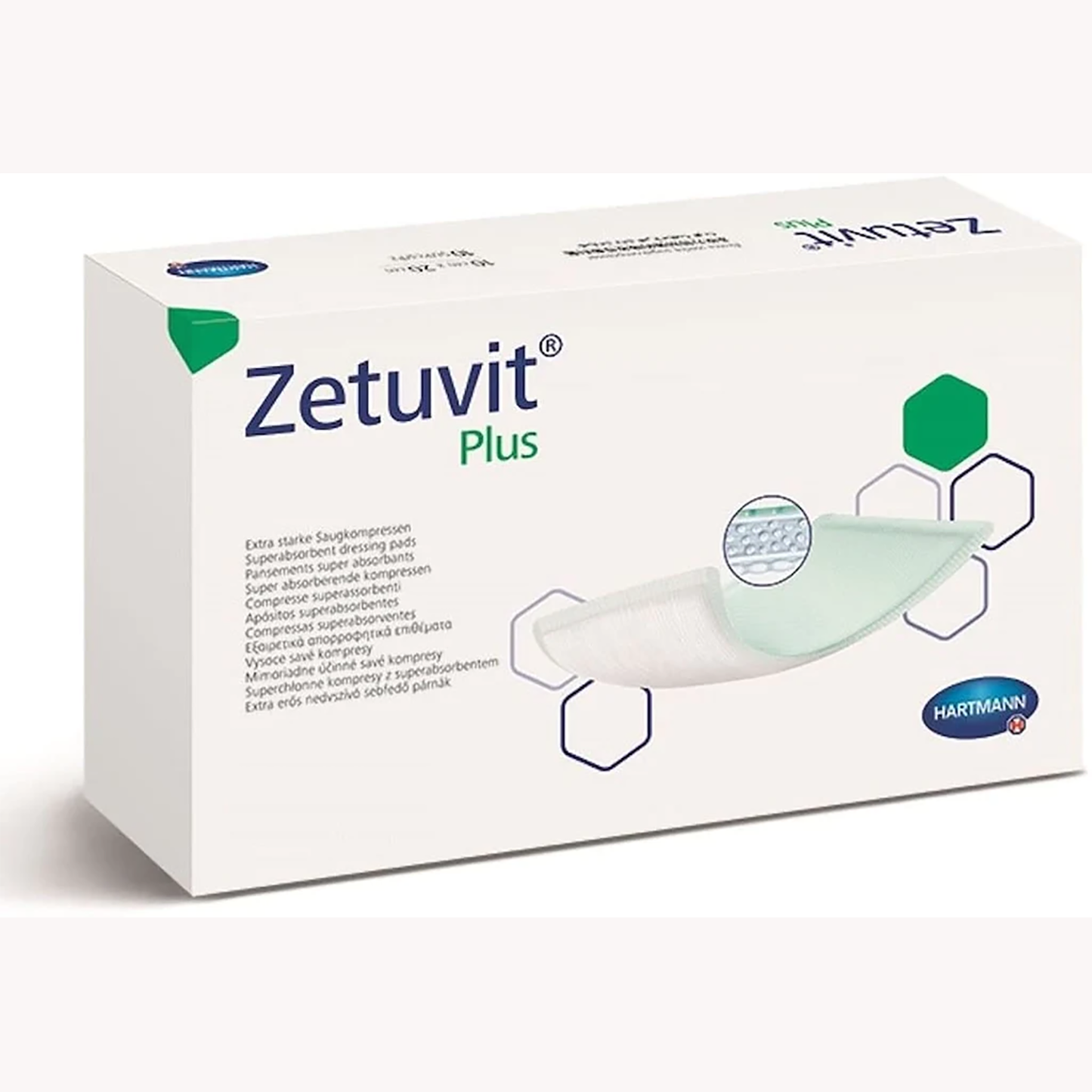 Zetuvit Plus Non-Adhesive Super Absorbent Dressing | Sterile | 20 x 40cm | Pack of 10