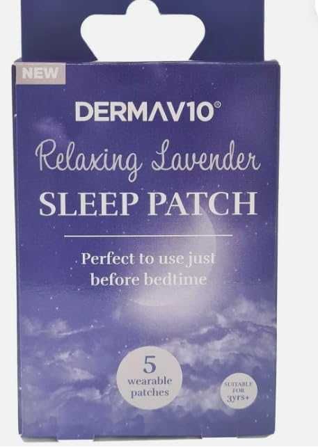 DERMAV10 Sleep Patch Relaxing Lavender, 20 Wearable Patches (4 Packs of 5 Each)