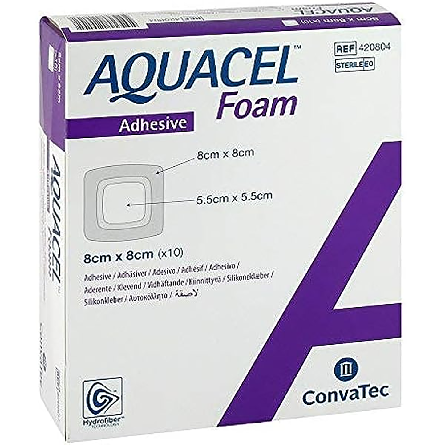 Aquacel Foam Dressing | Adhesive | 8 x 8cm | Pack of 10