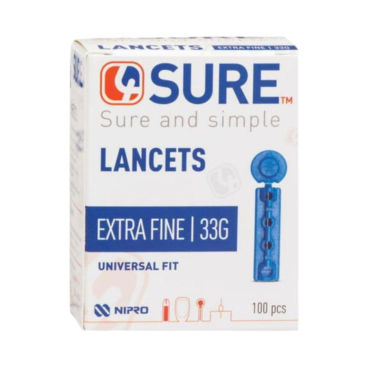 4Sure Single Use Lancets Extra Fine 33g - 100s