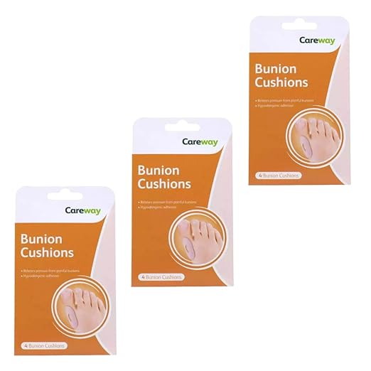 Arian Medical 3 X Careway Bunion Cushions Pack of 4 - Foot Bunion Protection - Hypoallergic