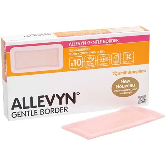 Allevyn Gentle Border Foam Dressing | 10 x 20cm | Pack of 10