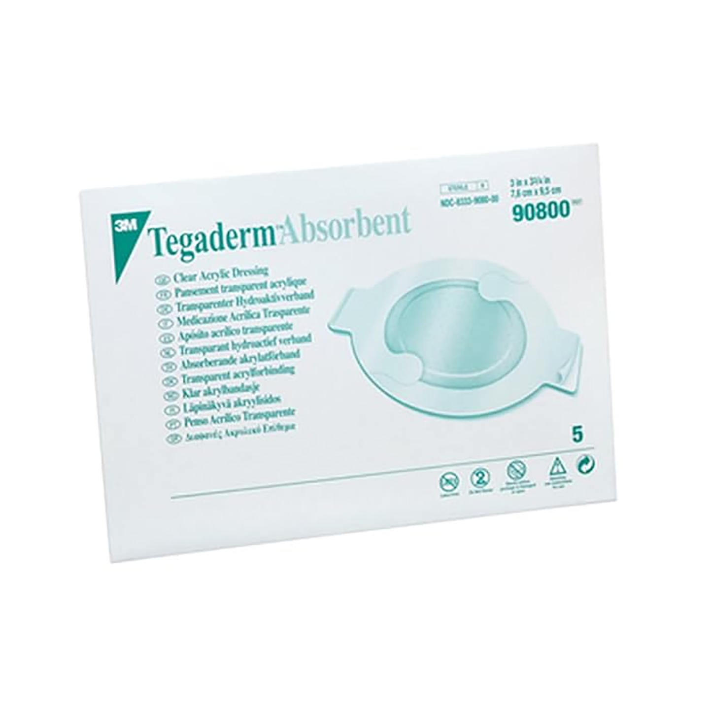 3M Tegaderm Dressing | Oval | 7.6 x 9.5cm | Pack of 5