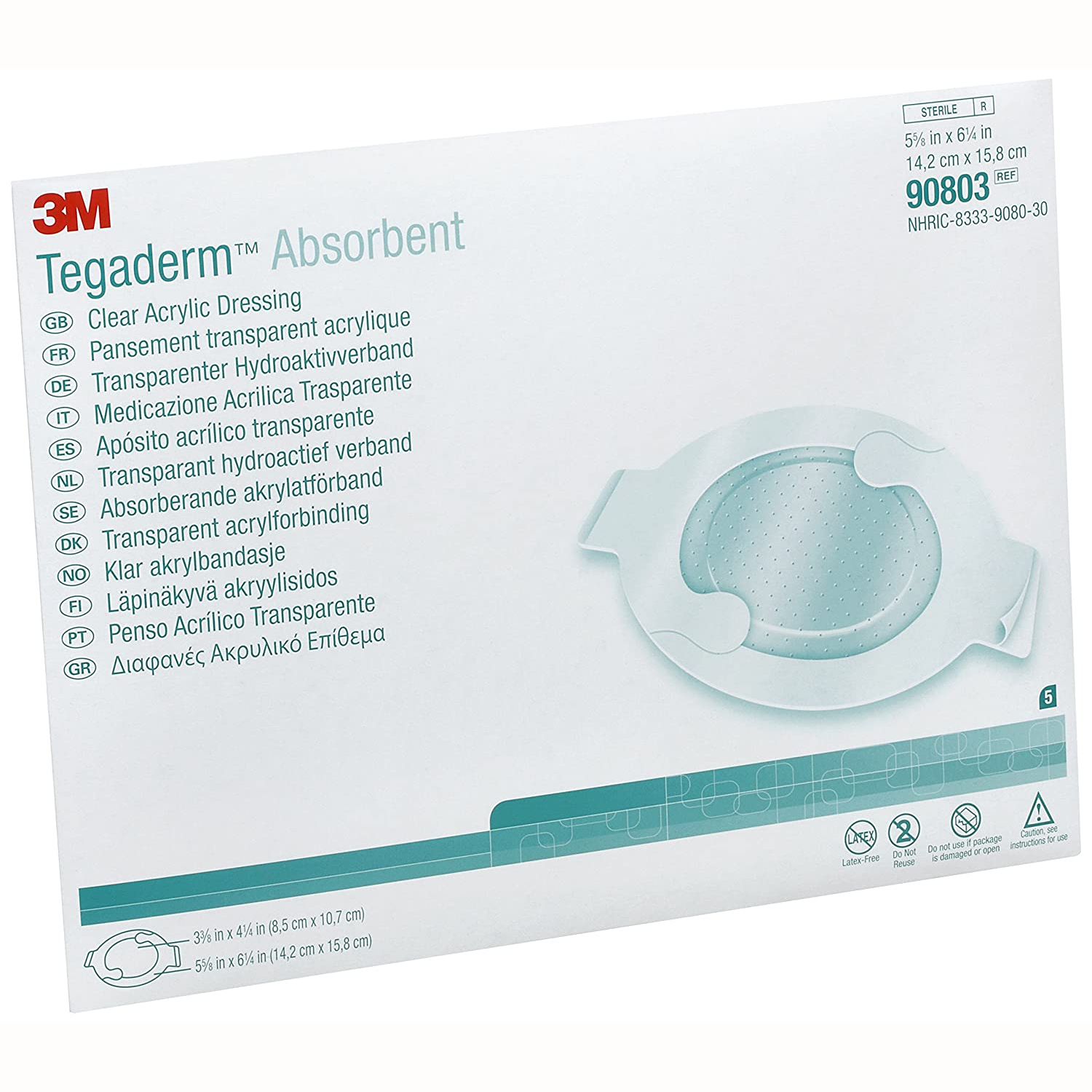 3M Tegaderm Dressing | Oval | 14.2 x 15.8cm | Single