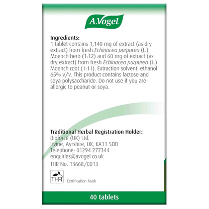 A Vogel Echinaforce Forte Cold and Flu - 40 Tablets