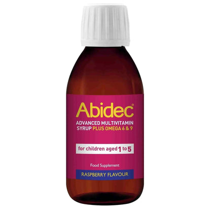 Abidec Advanced Multivitamin Syrup Plus Omega 6 & 9 Raspberry Flavour - 150ml ARC Health Nutrition