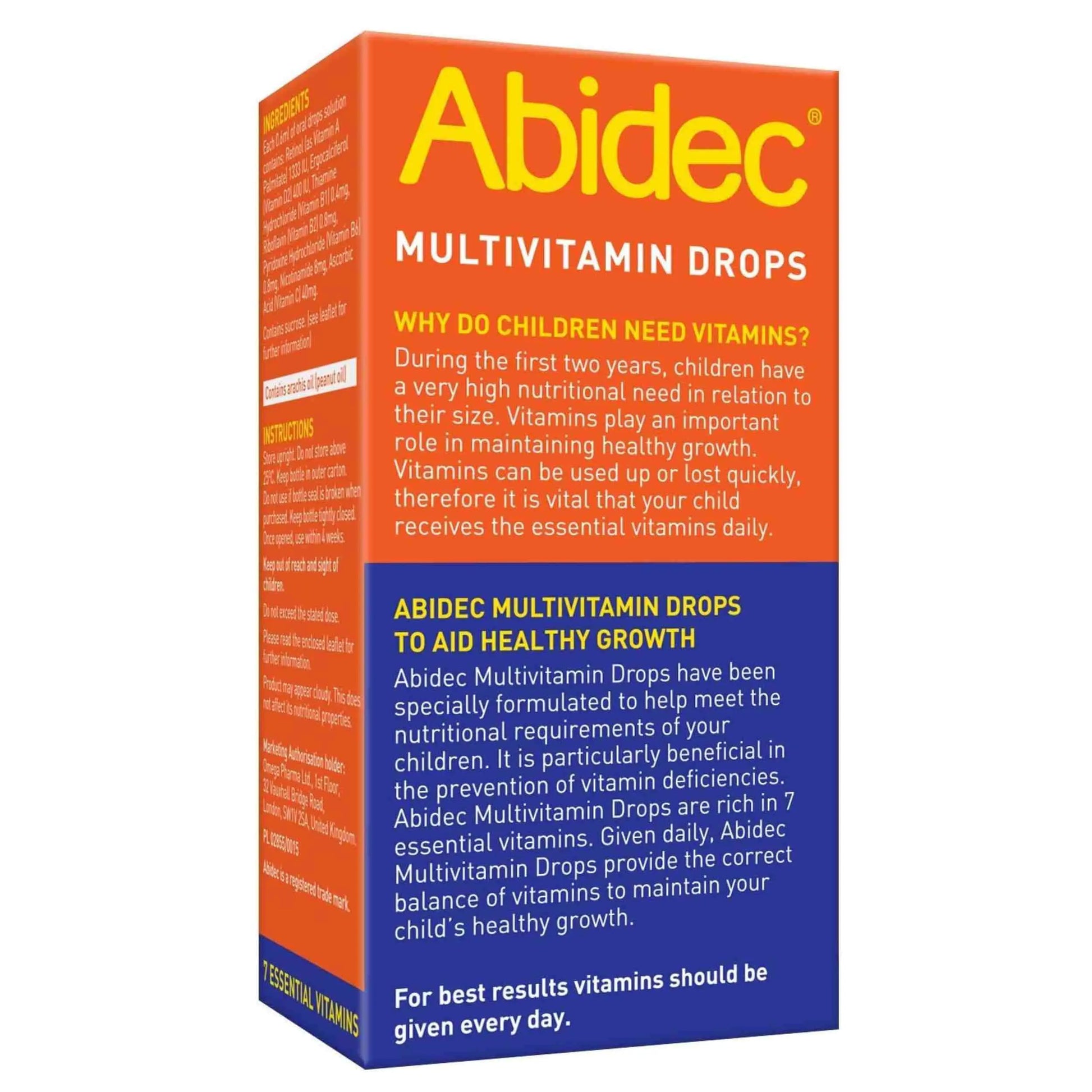 Abidec Multivitamin Drops for Babies & Children - 25ml Abidec