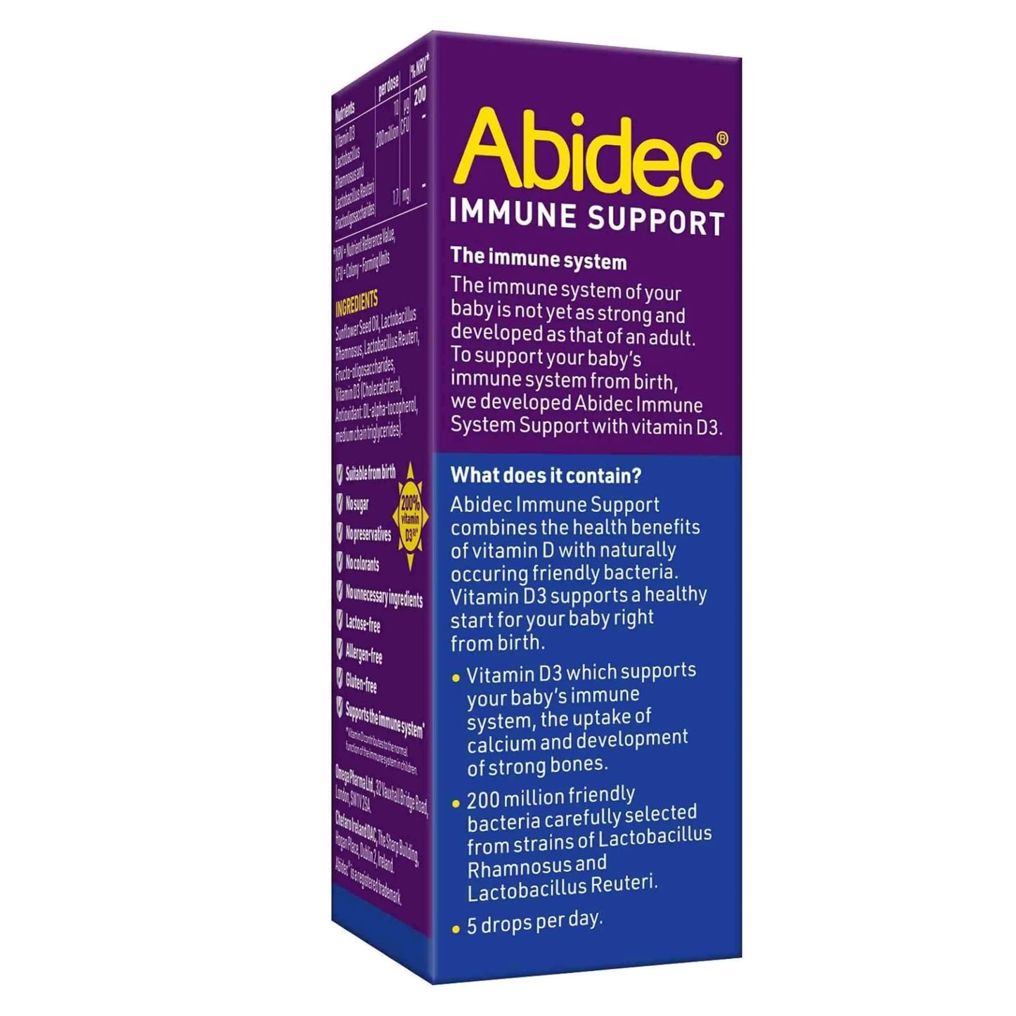 Abidec Vitamin D Immune Support Drops - 7.5ml Abidec