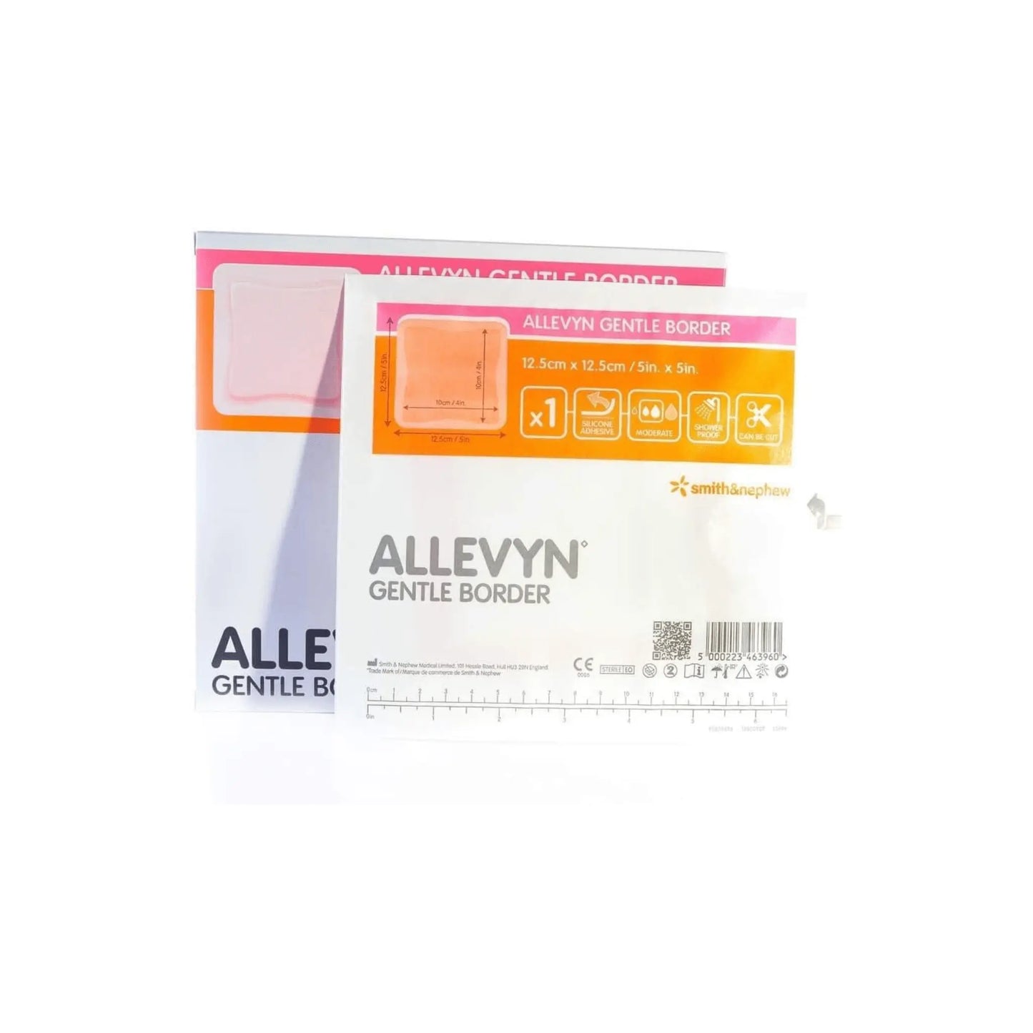 Allevyn Gentle Border 12.5cm x 12.5cm Adhesive Foam 10 Dressing - Arc Health Nutrition UK Ltd