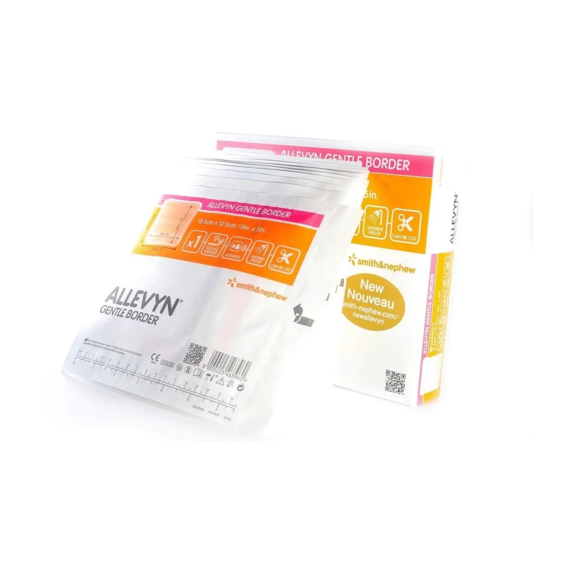 Allevyn Gentle Border 12.5cm x 12.5cm Adhesive Foam 10 Dressing - Arc Health Nutrition UK Ltd