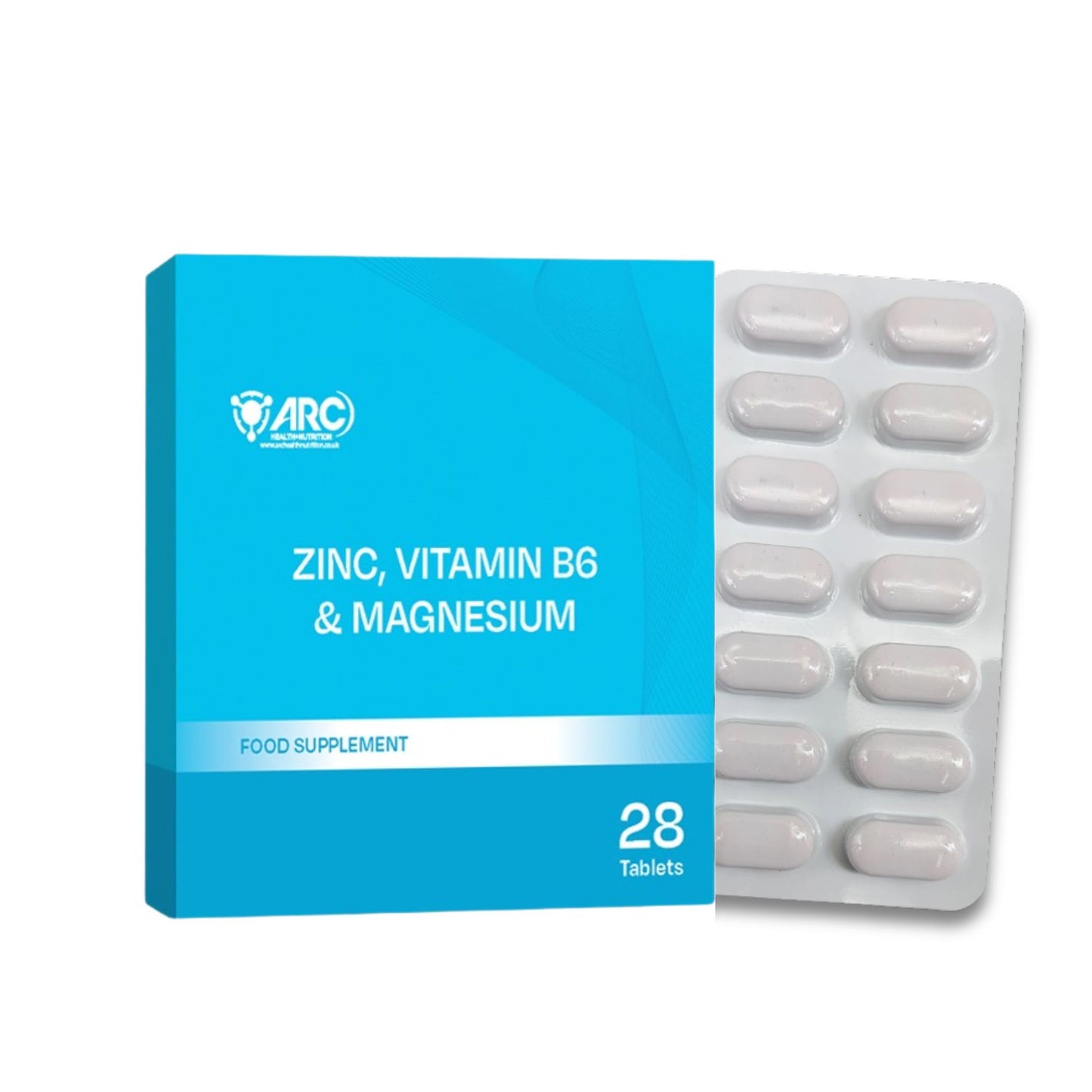 ZMA + Zinc Magnesium & Vitamin B6 28 Supplement Tablets