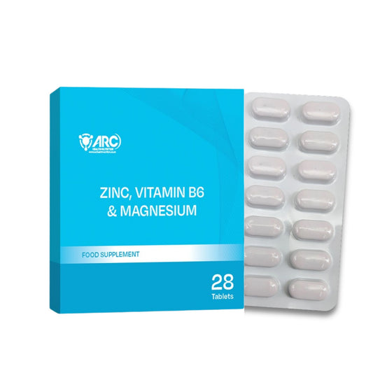 ZMA + Zinc Magnesium & Vitamin B6 28 Supplement Tablets