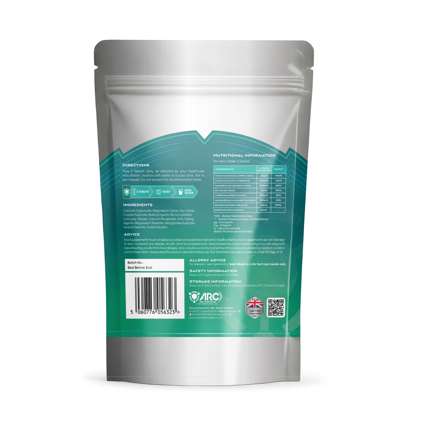 Calcium Magnesium Complex 7 in 1 180 Supplement Tablets