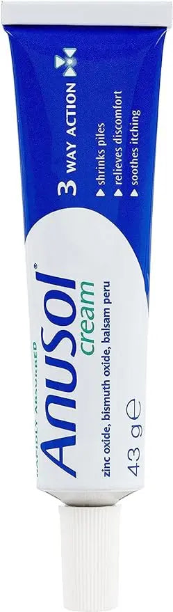 Anusol Cream for Haemorrhoids Treatment - Shrinks Piles, Relieves Discomfort and Soothes Itching, 43g