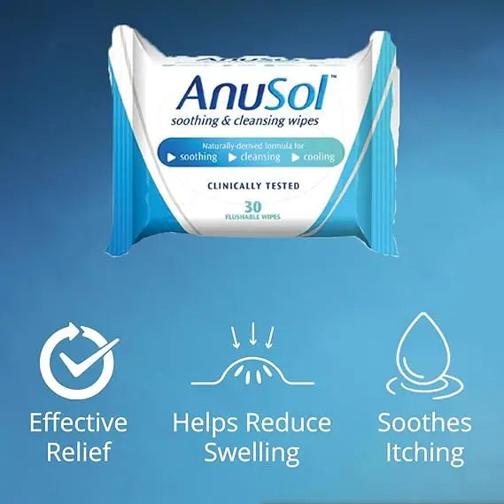 Anusol Soothing & Cleansing Wipes,30 Count (Pack of 1)