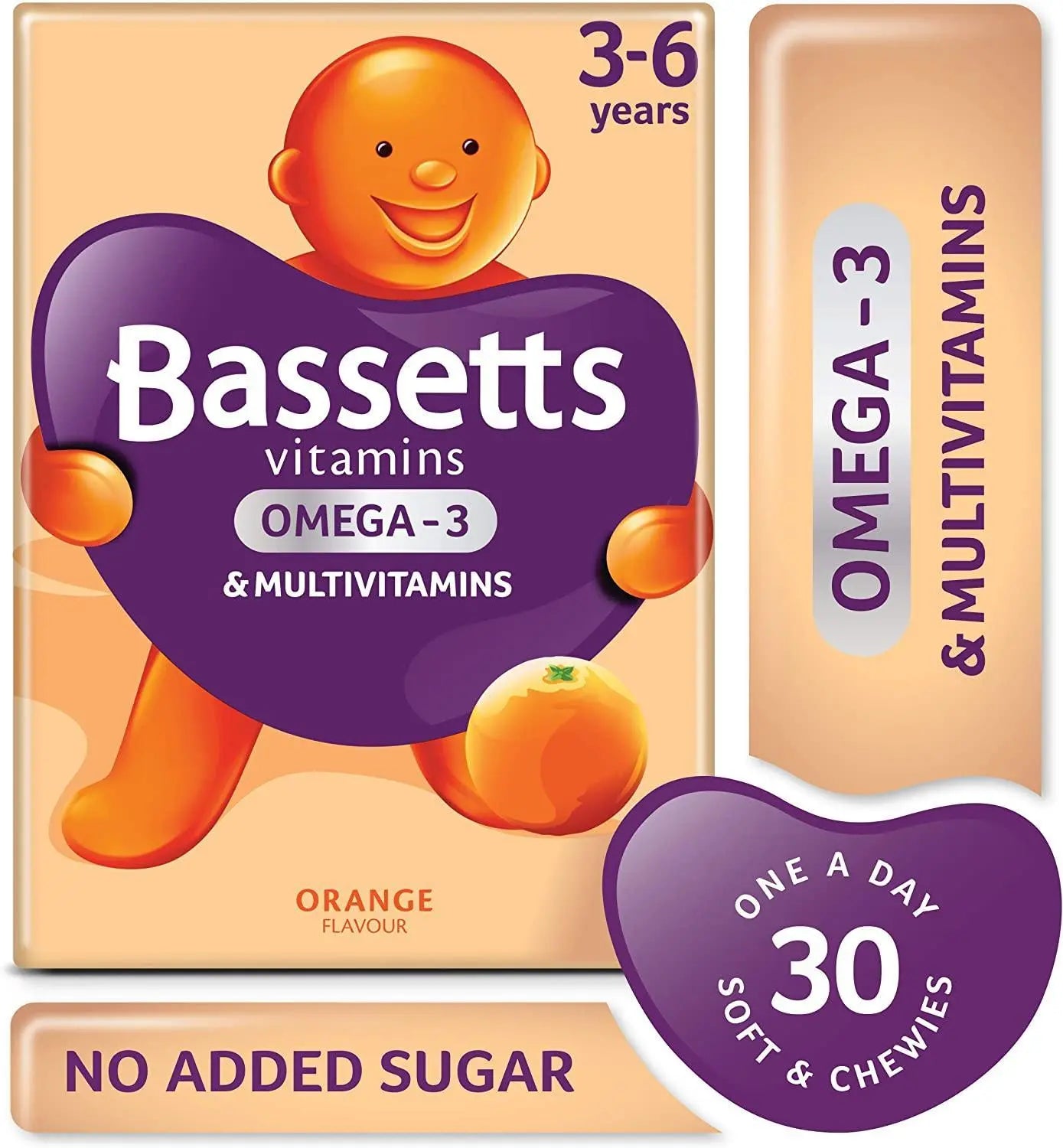 Bassetts Multivits 3-6yrs Orange 30 Pastilles - Arc Health Nutrition