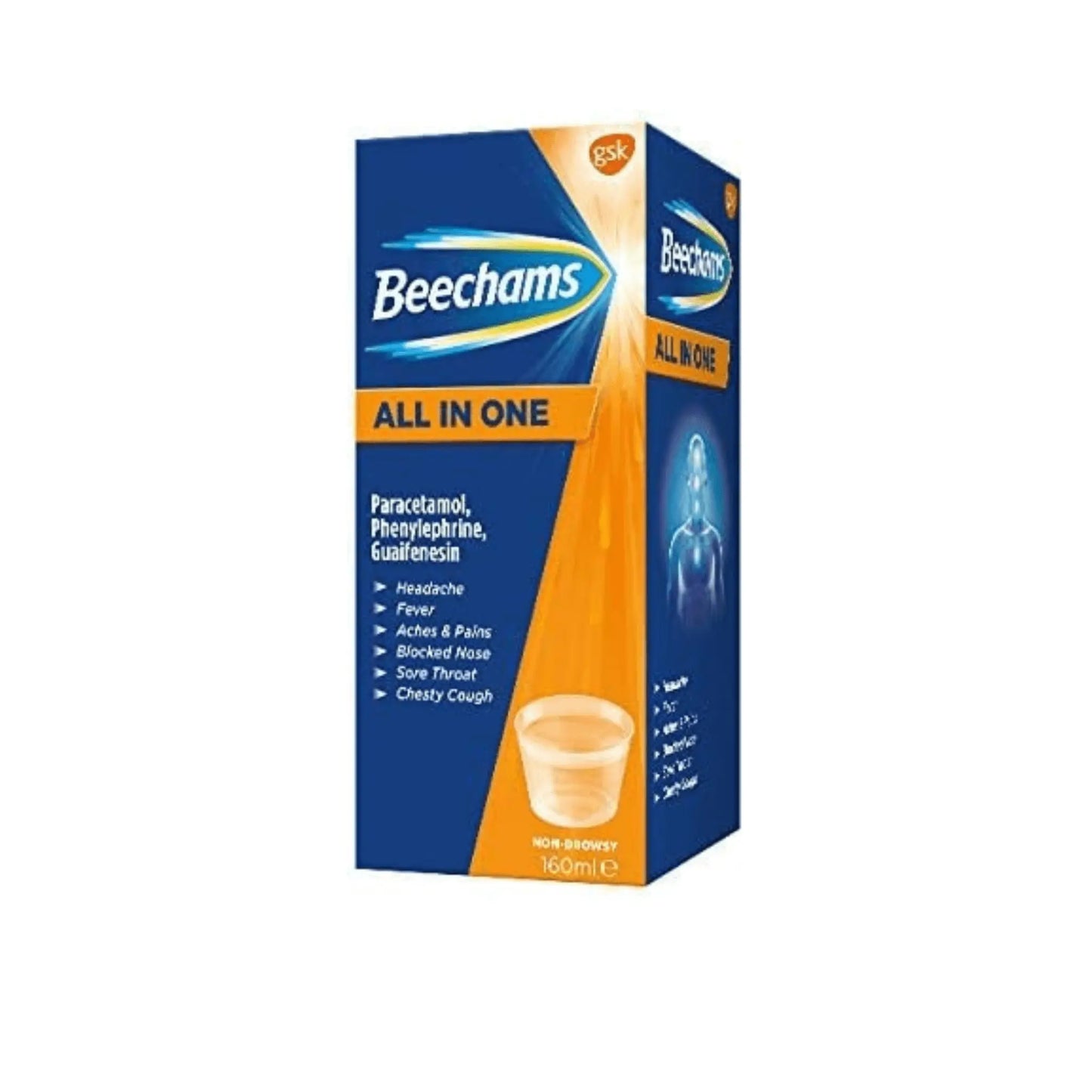 Beechams All in One Liquid, with Paracetamol, 160 ml