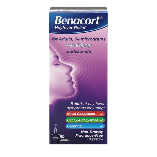 Benacort Hayfever Relief for Adults 64 Micrograms, Nasal Spray -60 Dose