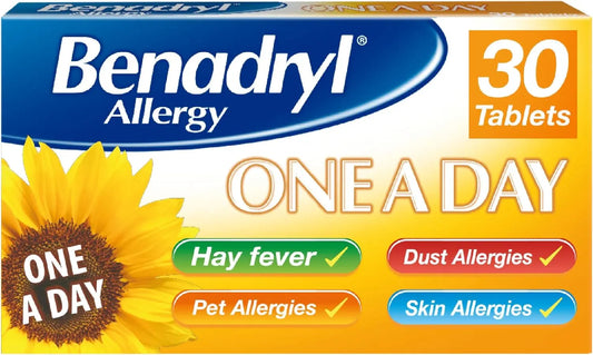 Benadryl Allergy 10mg One a Day Tablets – 30 Tablets Benadryl