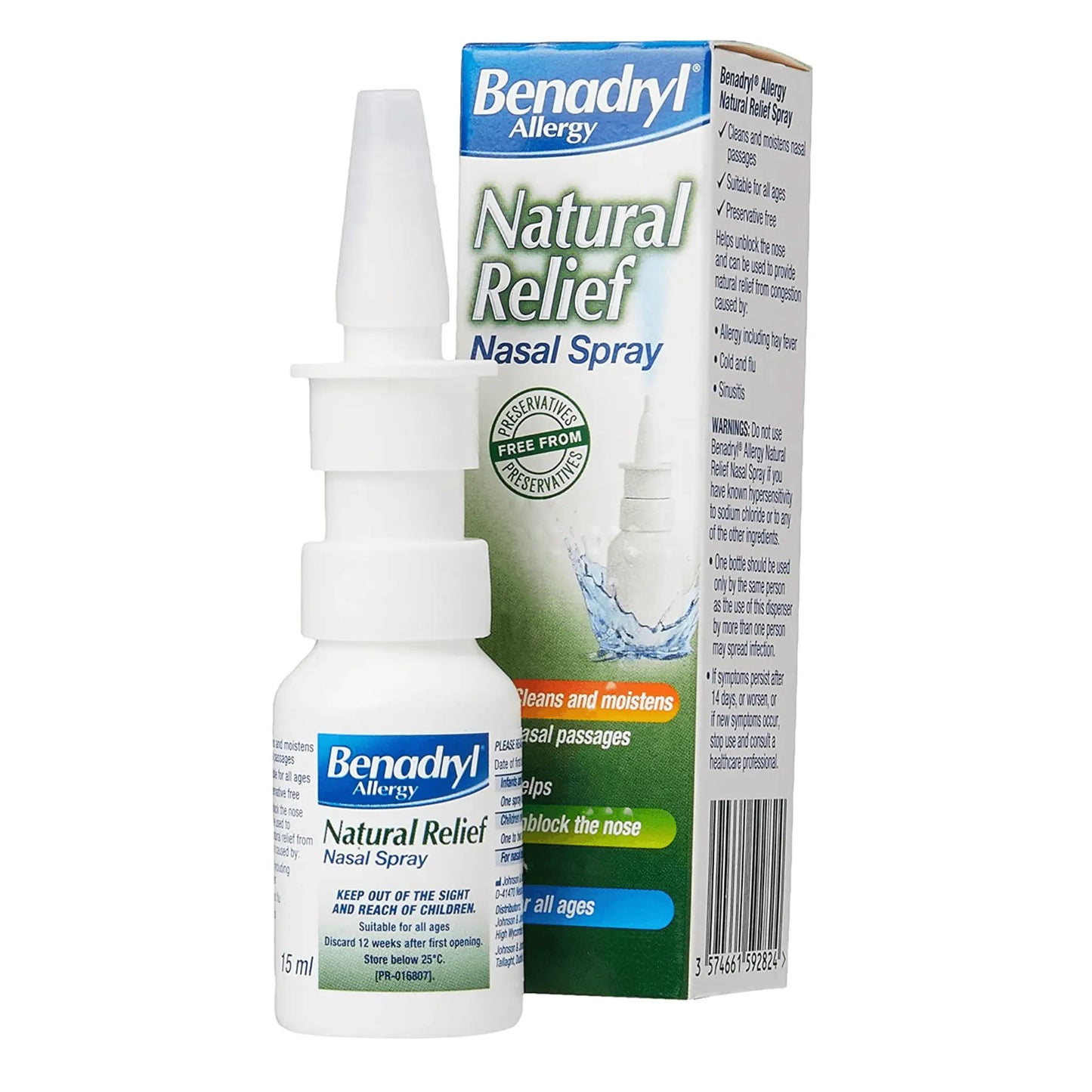 Benadryl Allergy Natural Relief Spray 15Ml