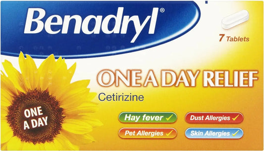 Benadryl Allergy One-a-day 10mg - 7 Tablets Benadryl