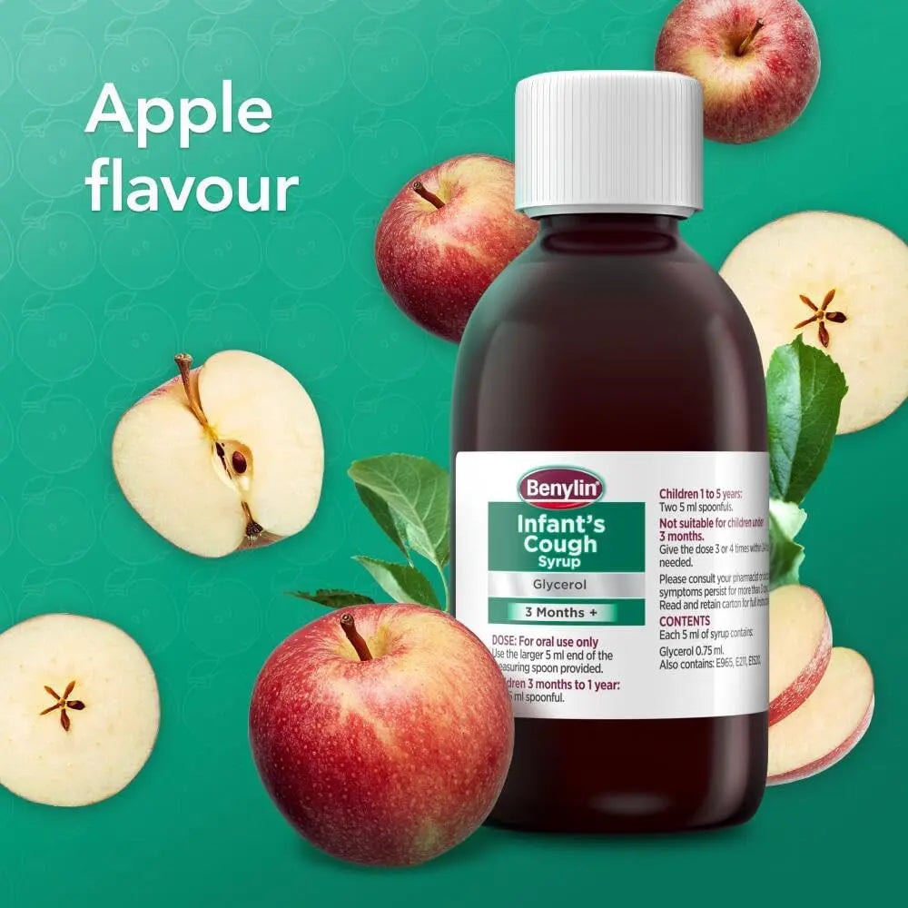 Benylin Children's Apple Flavour Cough Syrup 3+ Months (125ml) Benylin