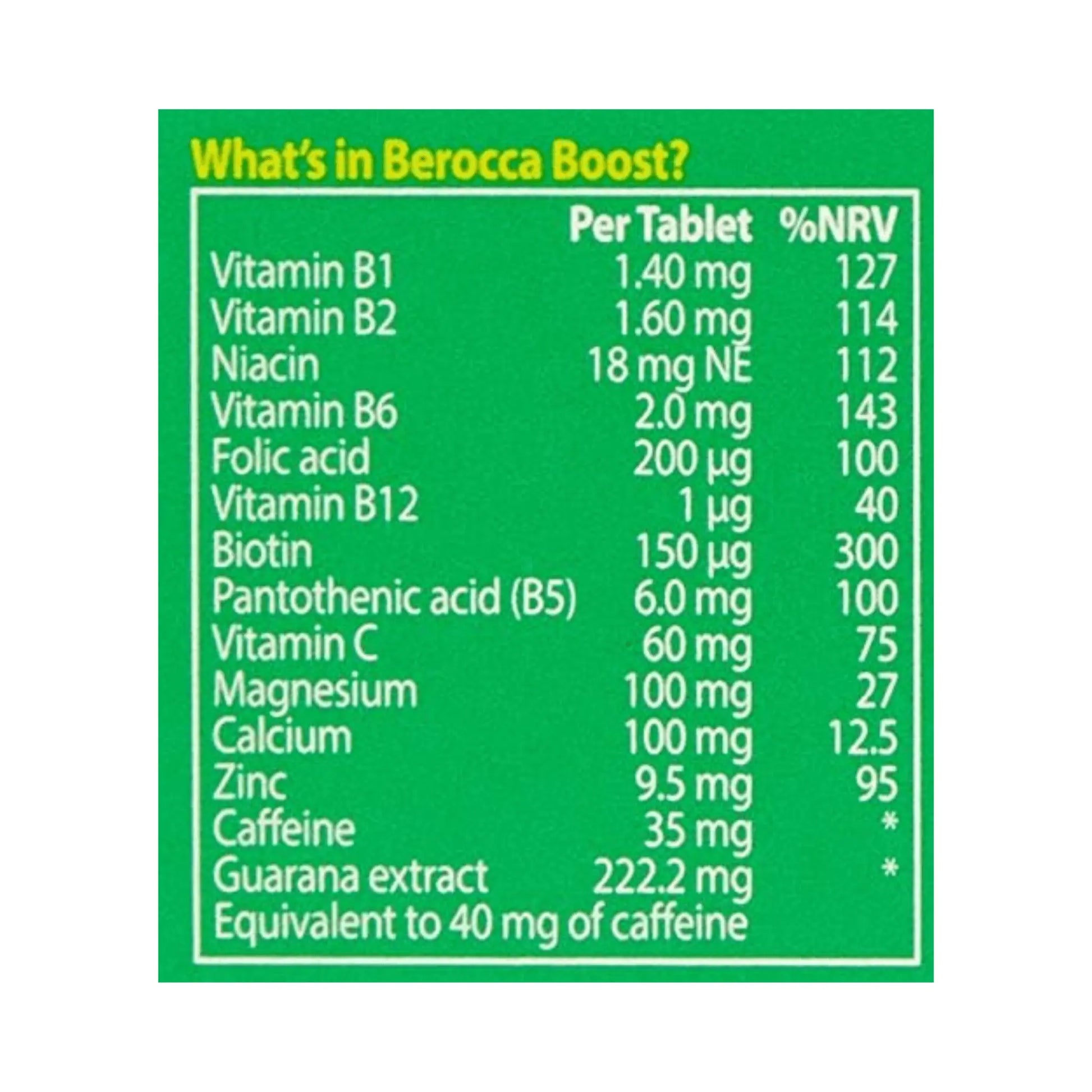 Berocca Boost 10 tablets - Arc Health Nutrition