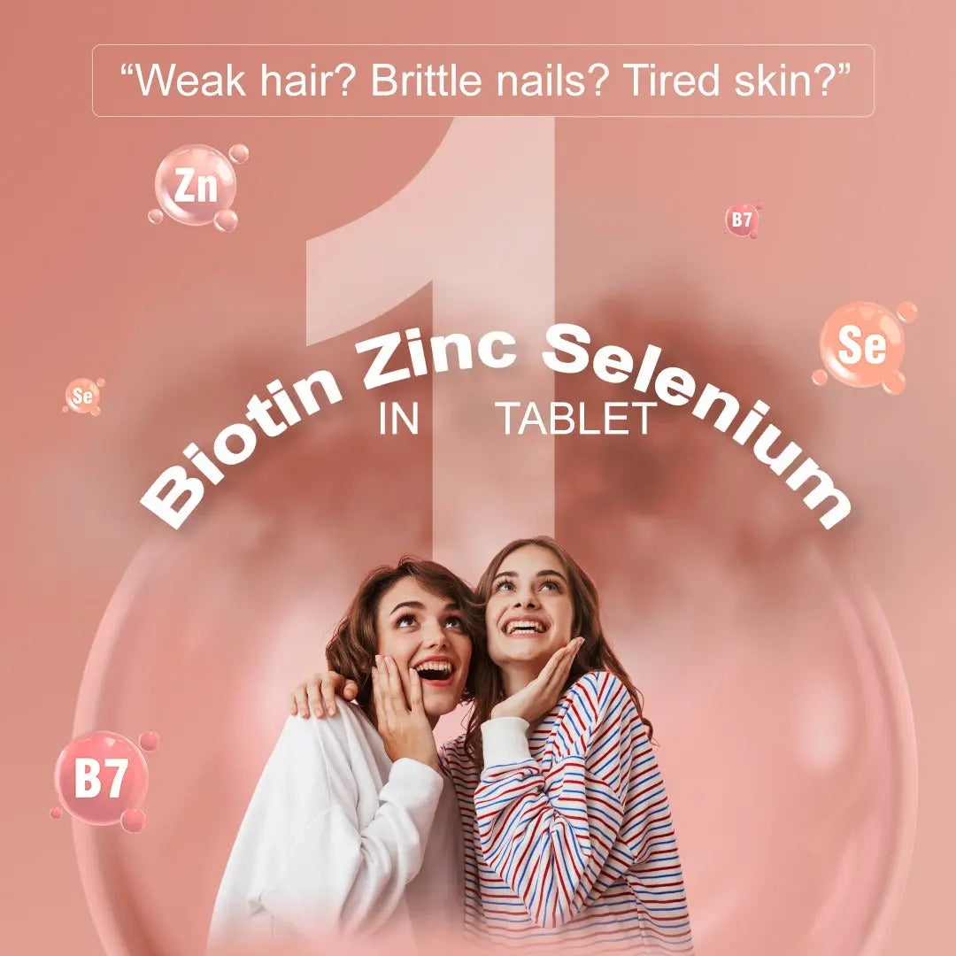 Biotin + Zinc & Selenium Supplement 60 Tablets Arc Health Nutrition UK Ltd