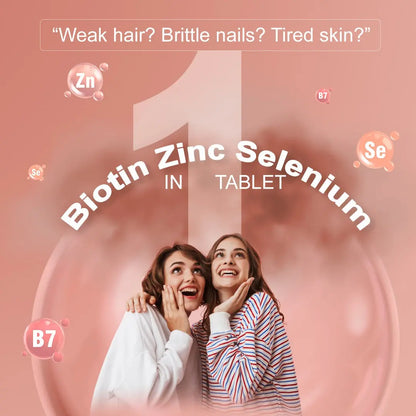 Biotin + Zinc & Selenium Supplement 60 Tablets Arc Health Nutrition UK Ltd