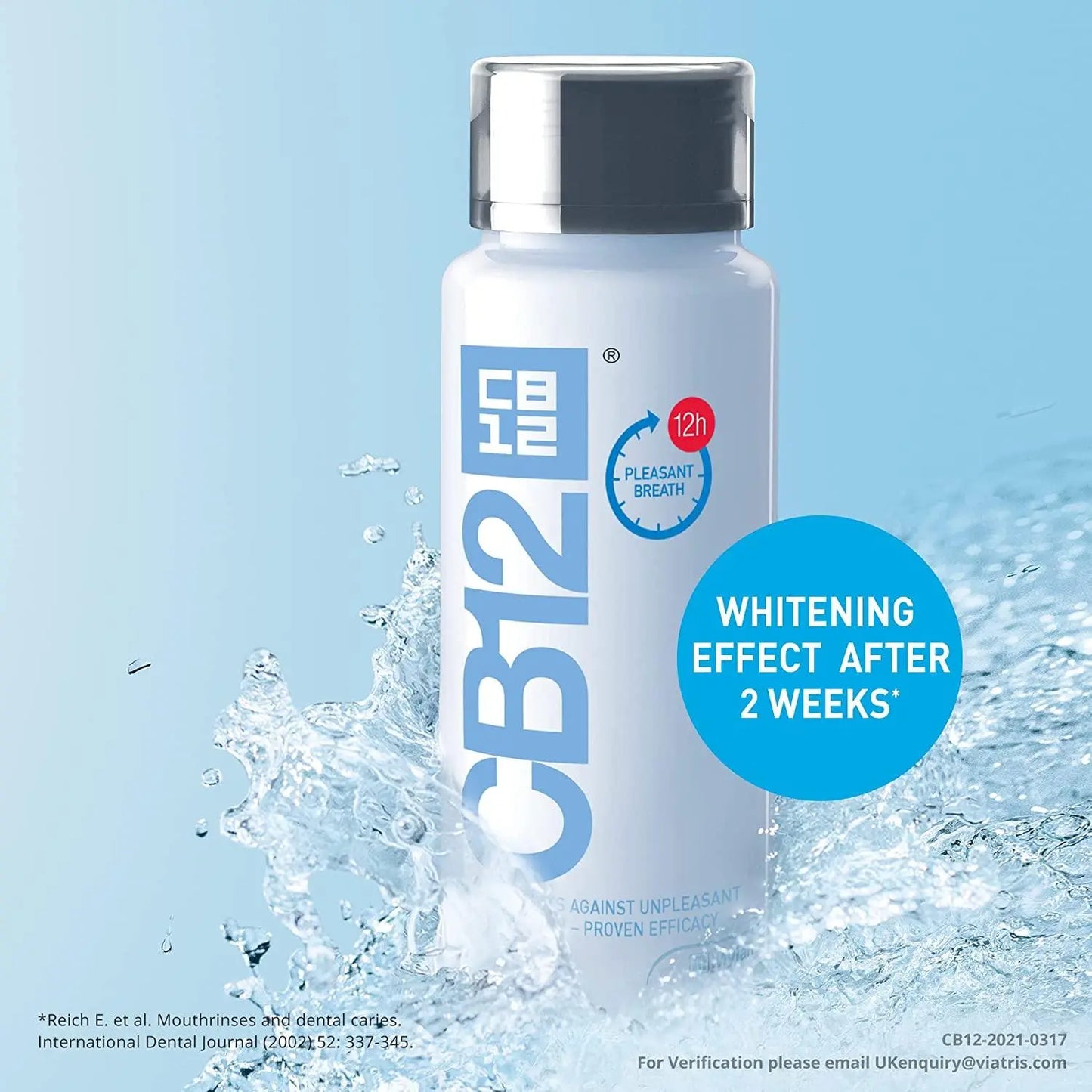 CB12 White Mouthwash Protects Againts Unpleaseant Breathe-Whitening Mouthwash 250ml