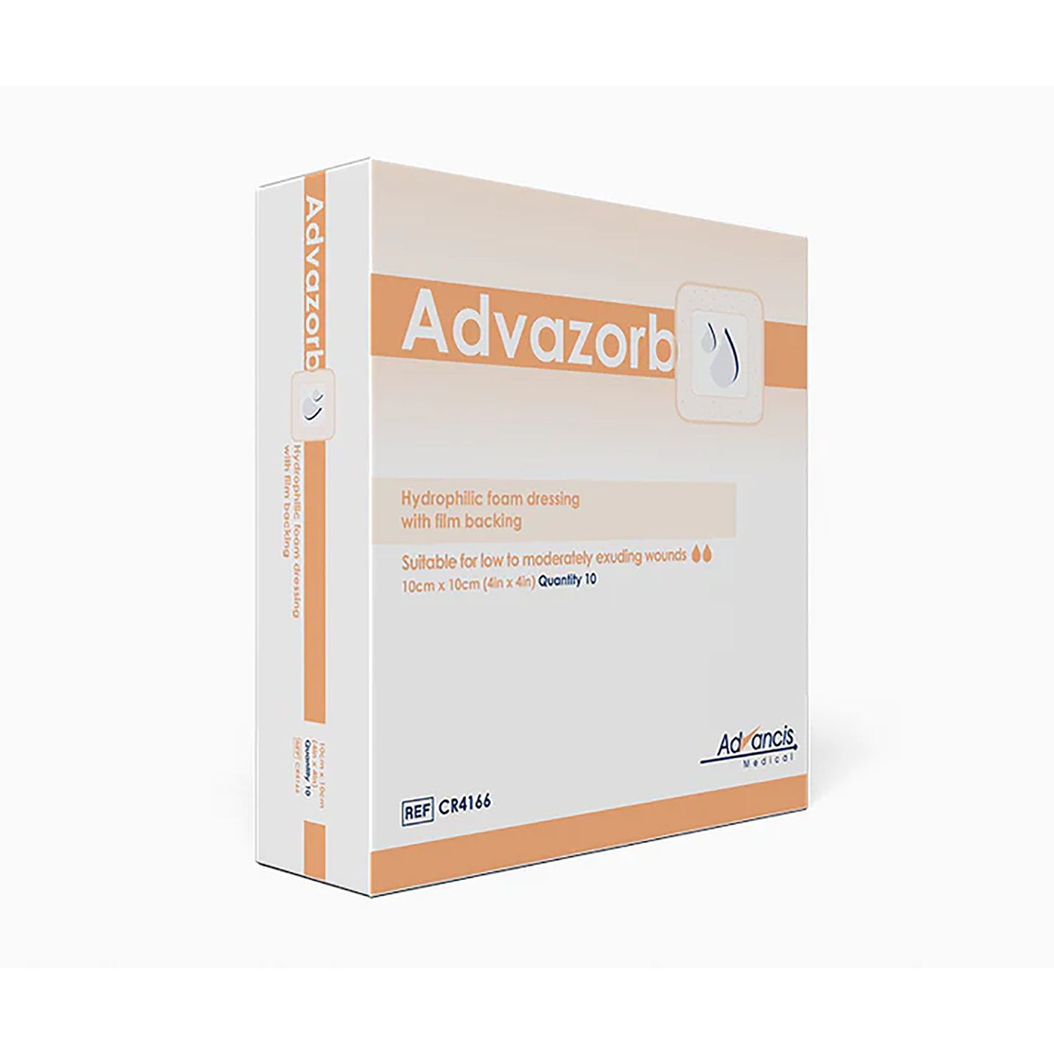 Advazorb Absorbent Foam Dressing | 10 x 10cm | Pack of 10