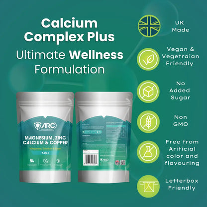 Calcium Magnesium Complex 7 in 1 180 Supplement Tablets Arc Health Nutrition UK Ltd